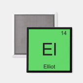 Aimant Elliot Nom Chimie Élément Tableau Périodique (Recto/Verso)