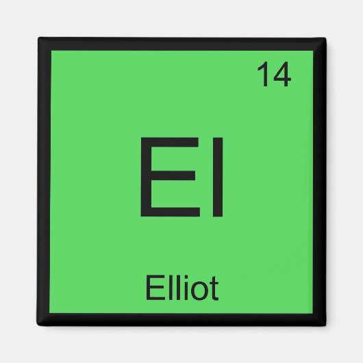 Aimant Elliot Nom Chimie Élément Tableau Périodique (Devant)