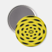 Aimant Ellipsoïde Jaune Et Noir Différent (Recto/Verso)