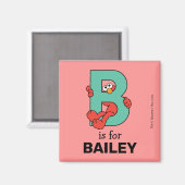 Aimant Elmo Alphabet | B Sarcelle (Recto/Verso)
