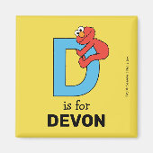 Aimant Elmo Alphabet | D Bleu (Devant)