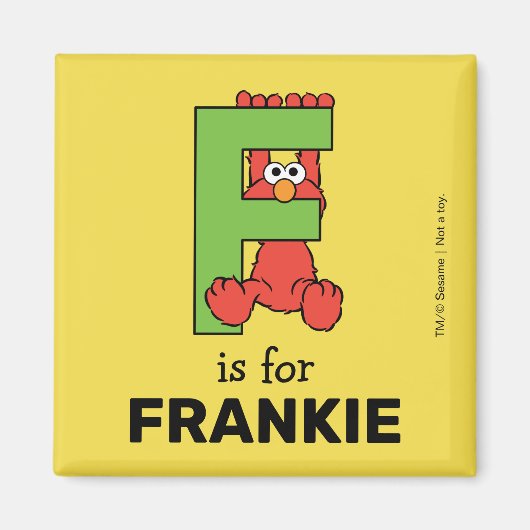 Aimant Elmo Alphabet | F Vert (Devant)