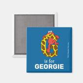 Aimant Elmo Alphabet | G Giraffe (Recto/Verso)