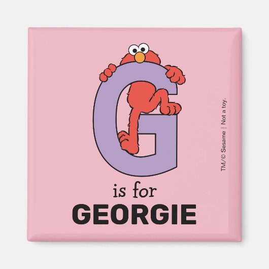 Aimant Elmo Alphabet | G Violet (Devant)