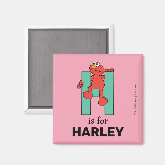 Aimant Elmo Alphabet | H Vert (Recto/Verso)