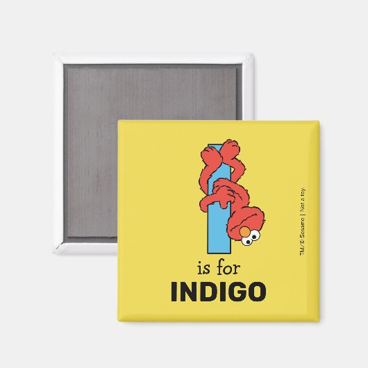 Aimant Elmo Alphabet | I Bleu (Recto/Verso)