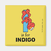 Aimant Elmo Alphabet | I Bleu (Devant)