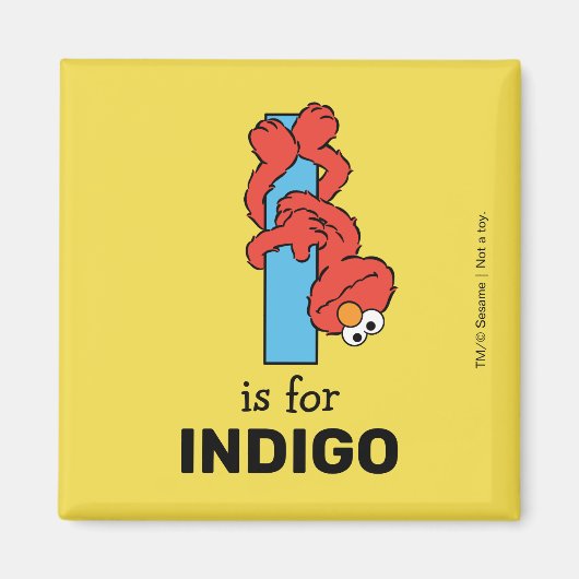 Aimant Elmo Alphabet | I Bleu (Devant)