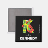 Aimant Elmo Alphabet | K Kiwi (Recto/Verso)