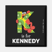 Aimant Elmo Alphabet | K Kiwi (Devant)
