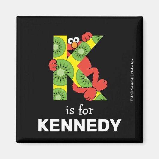 Aimant Elmo Alphabet | K Kiwi (Devant)