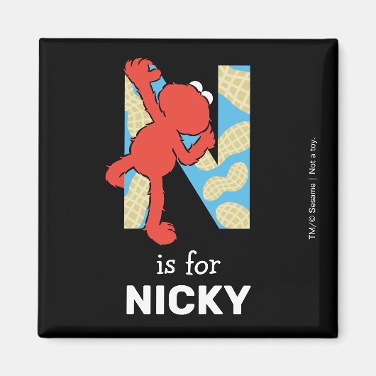 Aimant Elmo Alphabet | N Noix (Devant)