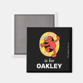 Aimant Elmo Alphabet | O orange (Recto/Verso)