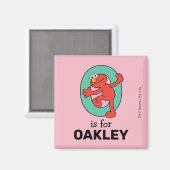 Aimant Elmo Alphabet | O Teal (Recto/Verso)