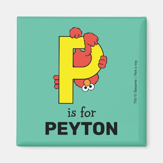 Aimant Elmo Alphabet | P jaune (Devant)