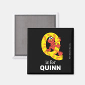 Aimant Elmo Alphabet | Point de question Q (Recto/Verso)