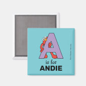 Aimant Elmo Alphabet | Un violet (Recto/Verso)