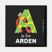 Aimant Elmo Alphabet | Une pomme (Devant)