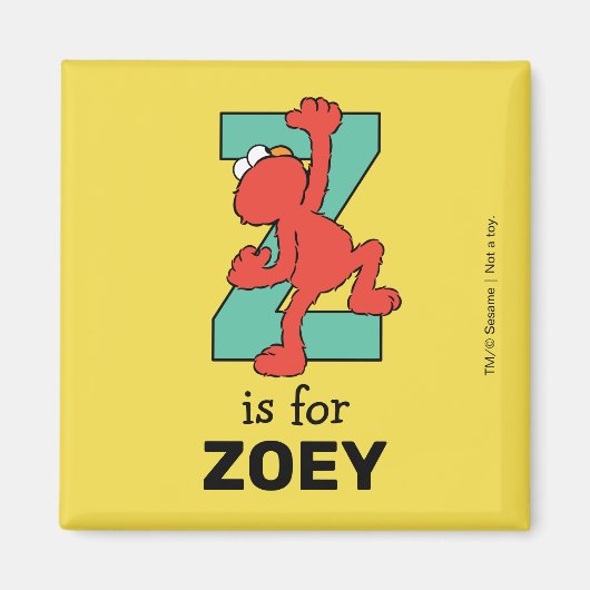 Aimant Elmo Alphabet | Z Sarcelle (Devant)