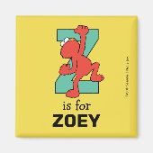 Aimant Elmo Alphabet | Z TURQUOISE (Devant)