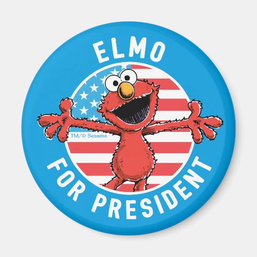 Aimant Elmo pour le président - Drapeau (Devant)