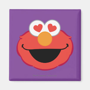 Aimant Elmo Visage Souriant avec des Yeux en Forme de Cœu