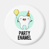 Aimant Émail de fête Funny Dot Pun (Devant)