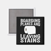 Aimant Embarquer dans des avions et laisser des taches (Recto/Verso)