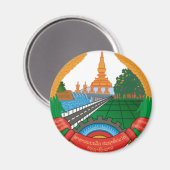 AIMANT EMBLÉE NATIONALE D'AJO - LAO BADLE (Recto/Verso)