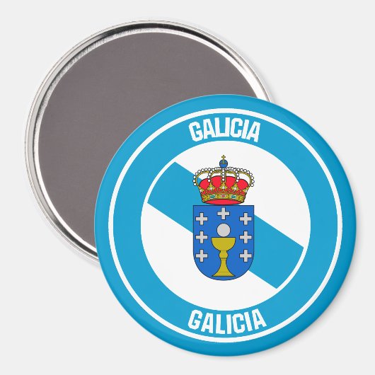 Aimant Emblem rond de Galice (Recto/Verso)
