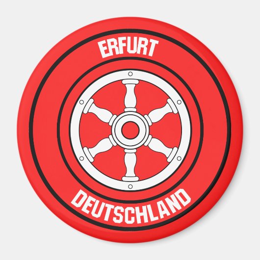 Aimant Emblème arrondi Erfurt (Devant)