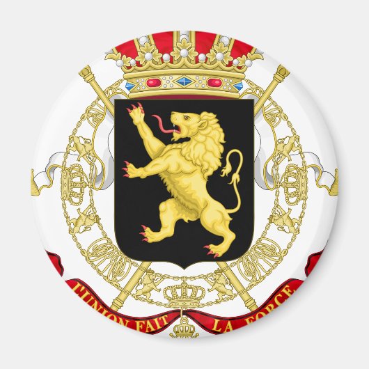 Aimant Emblème belge - Coat of Arms of Belgium (Devant)