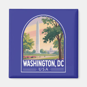 Aimant Emblème d'art de voyage à Washington DC