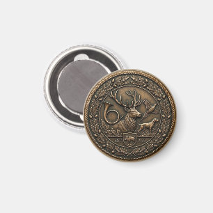 Aimant Emblème de chasse en bronze