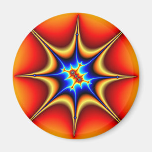 Aimant Emblème de fractale - art de fractale