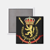 Aimant emblème de la belgique (Recto/Verso)