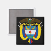 Aimant emblème de la colombie (Recto/Verso)