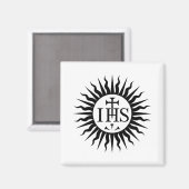 Aimant Emblème de la Compagnie de Jésus Monogramme (Recto/Verso)