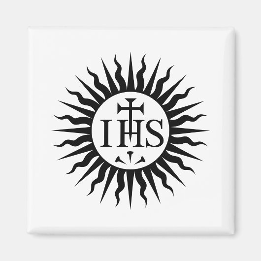 Aimant Emblème de la Compagnie de Jésus Monogramme (Devant)