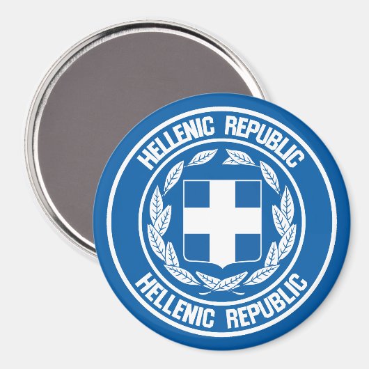 Aimant Emblème de la Grèce (Recto/Verso)