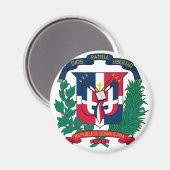 Aimant emblème de la république dominicaine (Recto/Verso)