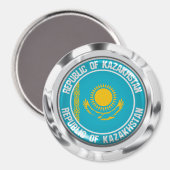 Aimant Emblème de la ronde du Kazakhstan (Recto/Verso)