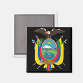 Aimant emblème de l'Équateur (Recto/Verso)