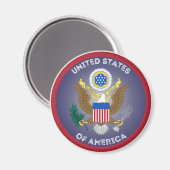 Aimant Emblème de l'héritage des États-Unis (Recto/Verso)