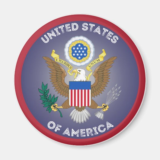 Aimant Emblème de l'héritage des États-Unis (Devant)