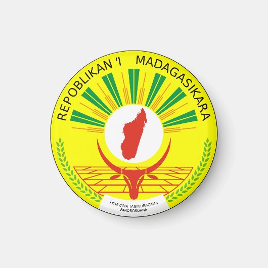 Aimant Emblème de Madagascar (Devant)