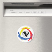 Aimant Emblème de snowboard Tricolor (In Situ (Lave-vaisselle))