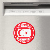 Aimant Emblème du cercle de Chypre-Nord (In Situ (Lave-vaisselle))