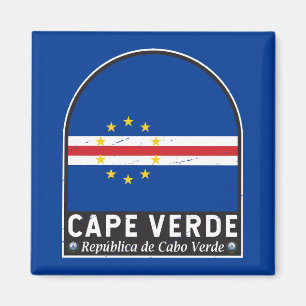 Aimant Emblème du drapeau du Cap Vert Vintage