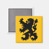 Aimant Emblème du Lion flamand (Recto/Verso)